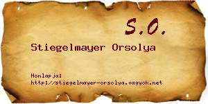 Stiegelmayer Orsolya névjegykártya