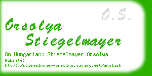 orsolya stiegelmayer business card